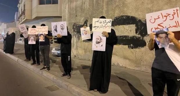 مسيرات في بلدة السنابس تطالب بإطلاق سراح المعتقلين
